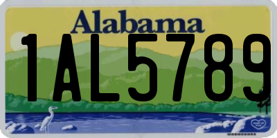 AL license plate 1AL5789