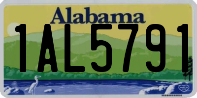 AL license plate 1AL5791