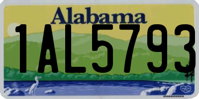 AL license plate 1AL5793