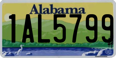 AL license plate 1AL5799