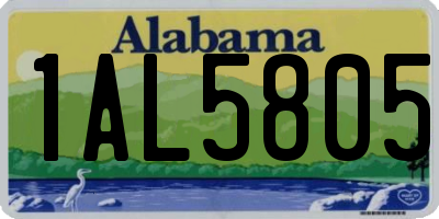 AL license plate 1AL5805