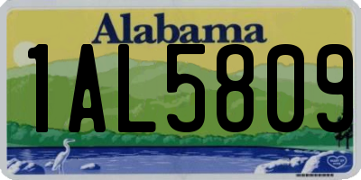 AL license plate 1AL5809