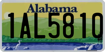 AL license plate 1AL5810