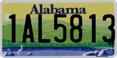 AL license plate 1AL5813