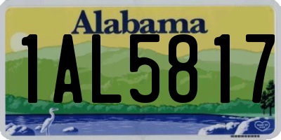AL license plate 1AL5817