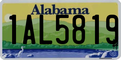 AL license plate 1AL5819
