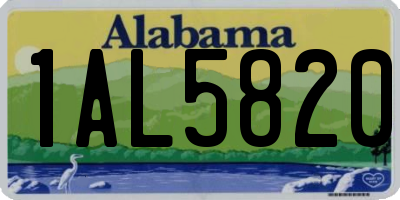 AL license plate 1AL5820