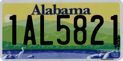 AL license plate 1AL5821
