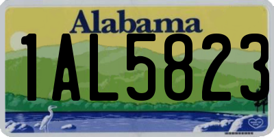 AL license plate 1AL5823