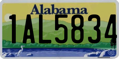 AL license plate 1AL5834