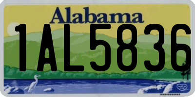 AL license plate 1AL5836