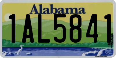 AL license plate 1AL5841