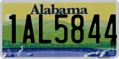 AL license plate 1AL5844