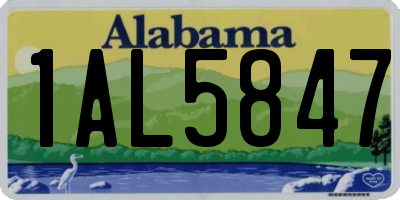 AL license plate 1AL5847
