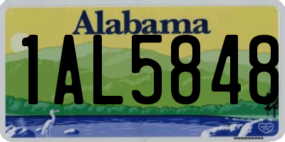 AL license plate 1AL5848