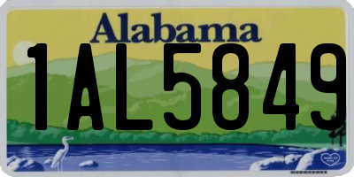 AL license plate 1AL5849