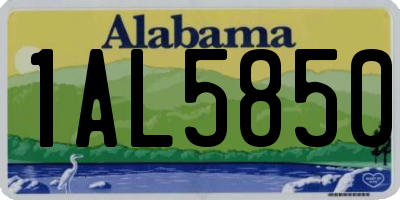 AL license plate 1AL5850