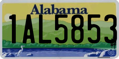 AL license plate 1AL5853