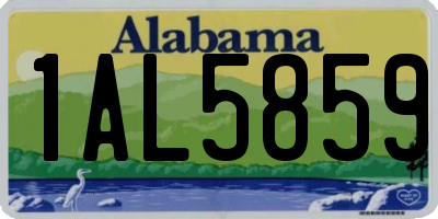 AL license plate 1AL5859