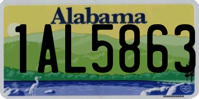 AL license plate 1AL5863