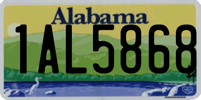 AL license plate 1AL5868