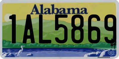 AL license plate 1AL5869