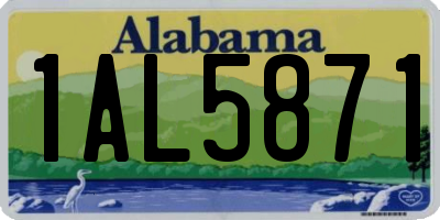 AL license plate 1AL5871