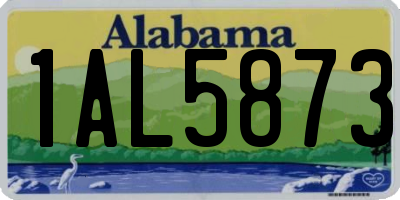 AL license plate 1AL5873