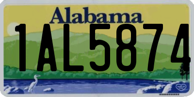 AL license plate 1AL5874