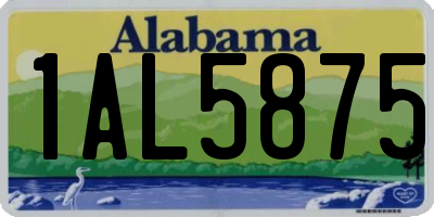 AL license plate 1AL5875