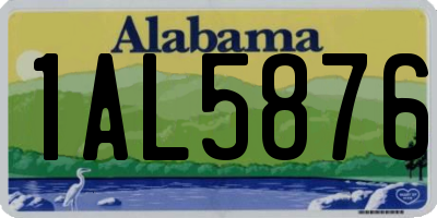 AL license plate 1AL5876