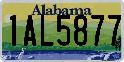 AL license plate 1AL5877