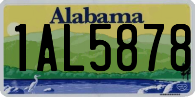 AL license plate 1AL5878