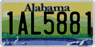 AL license plate 1AL5881
