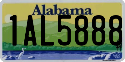 AL license plate 1AL5888