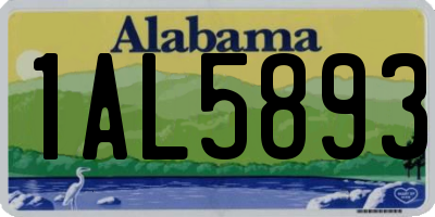 AL license plate 1AL5893