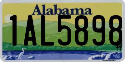 AL license plate 1AL5898