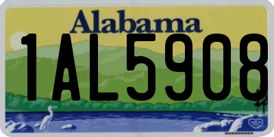 AL license plate 1AL5908