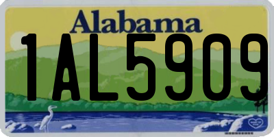 AL license plate 1AL5909