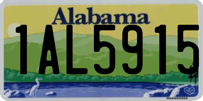 AL license plate 1AL5915