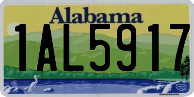AL license plate 1AL5917