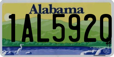 AL license plate 1AL5920