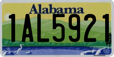 AL license plate 1AL5921