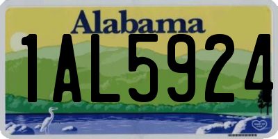 AL license plate 1AL5924