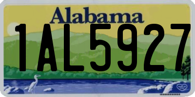 AL license plate 1AL5927