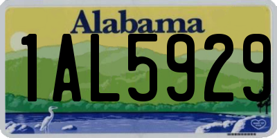 AL license plate 1AL5929