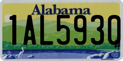AL license plate 1AL5930
