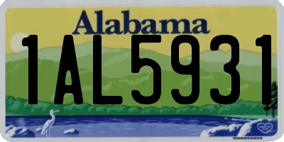 AL license plate 1AL5931