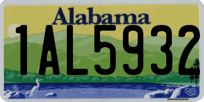 AL license plate 1AL5932