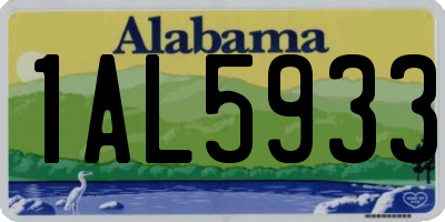 AL license plate 1AL5933